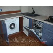 Установка стиральных и посудомоячных машин фото