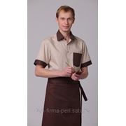 Комплект для обслуживающего персонала (рубашка с коротким рукавом, Фартук) мужской фото