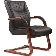 АМФ (Арт Металл Фурнитура) Кресло Монтана CF, кожа черная (619-D+PVC) фото