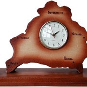 Часы настольные деревянные. Выполнены из экологически чистого дерева. фото