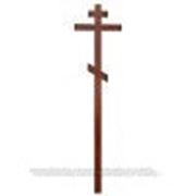 Крест деревянный намогильный лакированный. Цвет темный орех