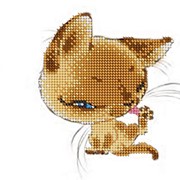 Схема для вышивки бисером Милый котенок фото