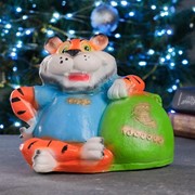 Копилка “Тигр с мешком денег“ 20х20х14см фото