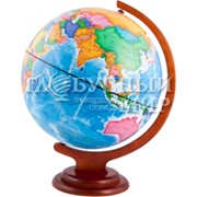 Глобус политический диаметр 320 мм на деревянной подставке фото