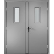 Дверь ДПО + ДПО ламинированная 60 мин. Серый vrd-10651 Verda фотография