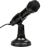 Микрофон Dialog М-150B конденсаторный -50дБ на снимаемой подставке, кнопка выключения, чёрный фото