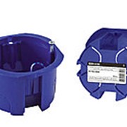 Установочная коробка СП D68х45мм, саморезы, синяя, IP20, инд. штрихкод, TDM фотография