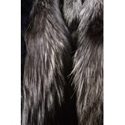 Мех серебристо-черная лиса, чернобурка фото