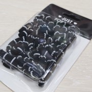 Резинки полосатые для волос 2 см черные фото