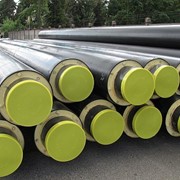 Теплоизолированные стальные трубы в ПЕ оболочке 530/710 фото