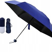 Зонт капсула мини синий, механика фото