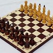 [501027]_Шахматы обиходные лакированные с темной доской, арт. Р-11 фото