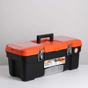Ящик для инструментов с метал. замками Blocker Expert 22', цвет черный/оранжевый фотография