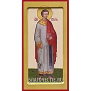 Храм Покрова Богородицы Стефан, святой первомученик, апостол и архидиакон, ростовая икона на сусальном золоте (гладкий МДФ 6 мм без ковчега) Высота фото