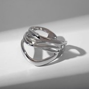 Кольцо 'Тренд' линии, цвет серебро, безразмерное фотография