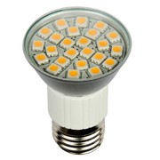Лампа светодиодная E27-15SMD 5050 (warm white/ white)