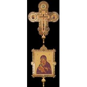 Крест-икона № 12 а запрестольная выпил гравировка живопись золочение камни