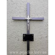 Крест на могилу, Крест сварной ритуальный с элементами ковки; фото