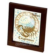 Шоколадная открытка Открытка - Знаки зодиака - Скорпион ШКб84.100 фото