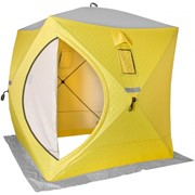 Палатка зимняя утепленная Куб 1,8х1,8 Helios, желто-серый фото