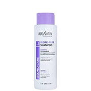 Шампунь оттеночный для поддержания холодных оттенков осветленных волос Blond Pure Shampoo, ARAVIA Professional