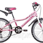 Велосипед Novatrack 20“ Alice 145861 розовый, стальная рама, 6 скоростей Shimano TY21/Microshift TS38 фотография