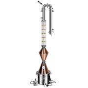 Дистиллятор “Абсолют ВИП“ 7 трубок в холодильнике и дефлегматоре. (конус, лампа медь, 5 стекол) 60 литров с фото