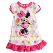 Платья детские Baby Girls Summer Dresses cartoon designer Minnie Mouse Icecream dress Pink Polka Dot Beautiful Girl Dress freeshipping, код 1396751881 фото