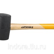 Киянка STAYER STANDARD резиновая черная с деревянной ручкой, 680г