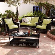 Набор садовой мебели, George Home Jakarta Classic Conversation Sofa Set in Olive Green - 4 Piece фотография