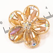 Брошь ''Бабочка — цветочек'' со стеклянными бусинками, (3 см) 222147(5) фото