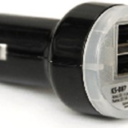 Универсальне зарядное автомобильное устройство USB 2 входа зеленый