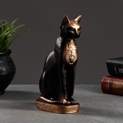 Фигура “Кошка египетская“ 19х11см, бронза / мраморная крошка фото