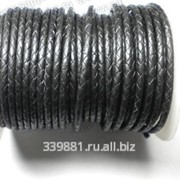 Кожаный плетёный шнур 2,5мм Премиум 1 бобина (25м) фотография