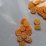 Фимо нарезка фрукты Апельсин (50шт). №6