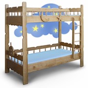Кровать деревяная двухярусная детская
