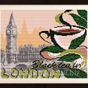 Рисунок на ткани для вышивания бисером “на черный чай в Лондон “ VKA4401 фотография