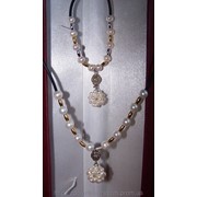 Ожерелье и браслет из морского жемчуга Акойя
