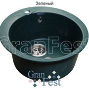 Круглая кухонная Мойка GranFest Rondo GF-R480 цвет зеленый фотография