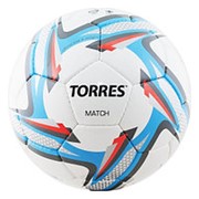 Мяч футбольный Torres Match №5 F31825 (Белый+голубоой+оранжевый) фото