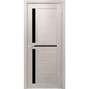 Дверь Z-1 тон Белая лиственница 2000*700 Остекление “Лакобель черное“ vrd-32704 Verda фотография