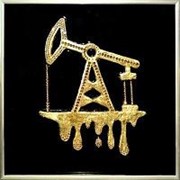 Картина Нефть золото с кристаллами Swarovski (2336) фотография