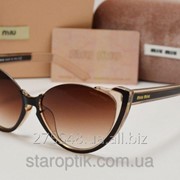 Женские солнцезащитные очки Miu Miu smu 080 s коричневый цвет фотография