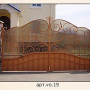 Ворота стальные кованые ажурные фотография