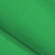 Плотная зеленая льняная ткань 100% 100ш.360пл. фото