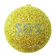 Елочная фигура “Шар с блестками“, 20 см, цвет золотой фотография