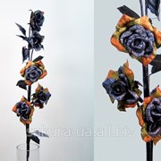 Роза / Gloss Black / 1,14 м / 5 цветков / 8 листьев / Черно-Красно-Золотой e32001