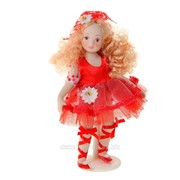 Кукла коллекционная Варвара в платьишке с юбкой из сетки 17 см 136077 фото