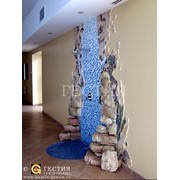 Каменная мозаика Интерьер - водопад фото