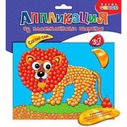 Аппликация Дрофа Лев из пластилиновых шариков арт.3031 фото